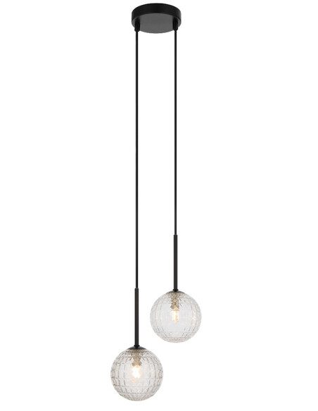 GASTON PE2-BKAMT - GASTON 2 LIGHT PENDANT BLACK - GASTON PE2-BKAMT