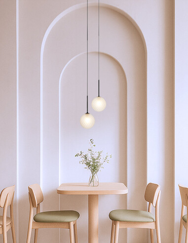 GASTON PE2-BKCLP - GASTON 2 LIGHT PENDANT BLACK - GASTON PE2-BKCLP
