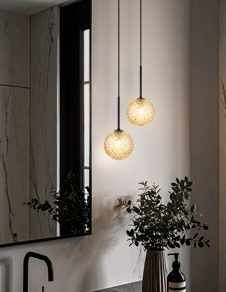 GASTON PE2-BKCLP - GASTON 2 LIGHT PENDANT BLACK - GASTON PE2-BKCLP