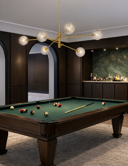 GASTON PE6-AGCLP - GASTON 6 LIGHT PENDANT ANTIQUE GASTON PE6-AGCLP