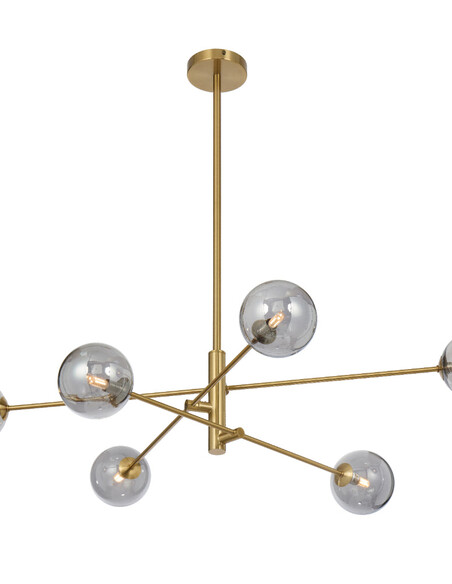 GASTON PE6-AGSMT - GASTON 6 LIGHT PENDANT ANTIQUE GASTON PE6-AGSMT