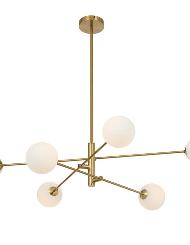 GASTON PE6-AGSMT - GASTON 6 LIGHT PENDANT ANTIQUE GASTON PE6-AGSMT