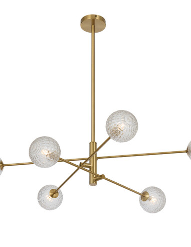 GASTON PE6-AGSMT - GASTON 6 LIGHT PENDANT ANTIQUE GASTON PE6-AGSMT