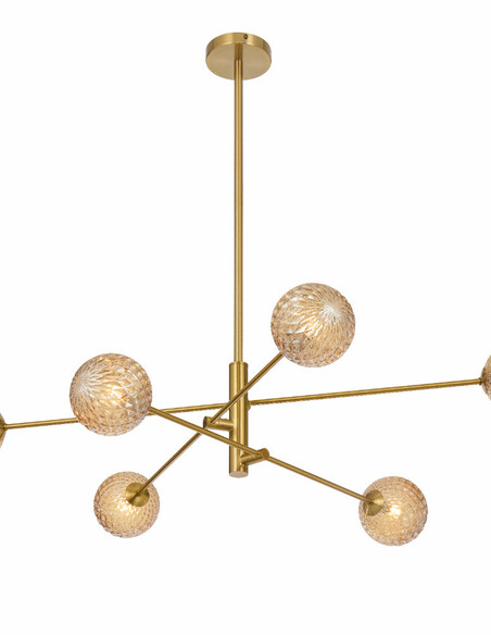 GASTON PE6-AGSMT - GASTON 6 LIGHT PENDANT ANTIQUE GASTON PE6-AGSMT