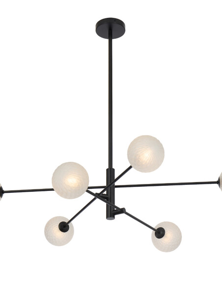 GASTON PE6-BKFRT - GASTON 6 LIGHT PENDANT BLACK - GASTON PE6-BKFRT