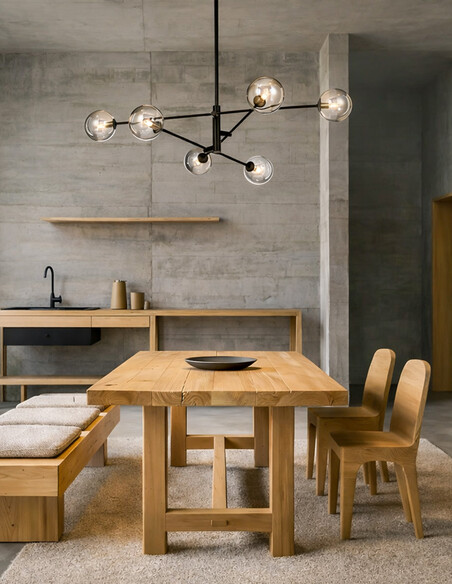 GASTON PE6-BKOM - GASTON 6 LIGHT PENDANT BLACK - GASTON PE6-BKOM