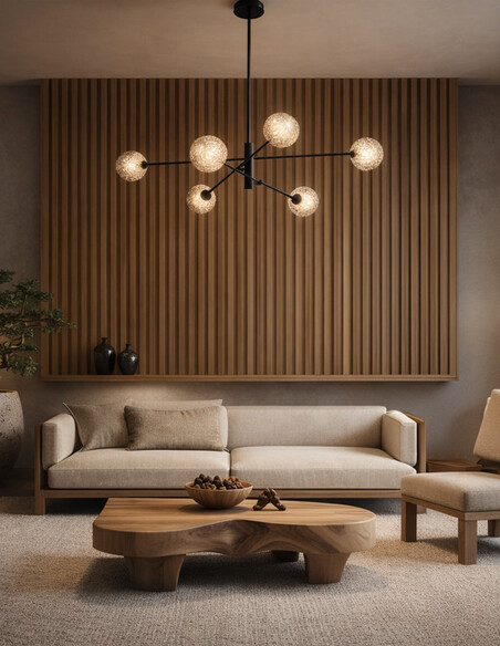 GASTON PE6-BKSM - GASTON 6 LIGHT PENDANT BLACK - GASTON PE6-BKSM