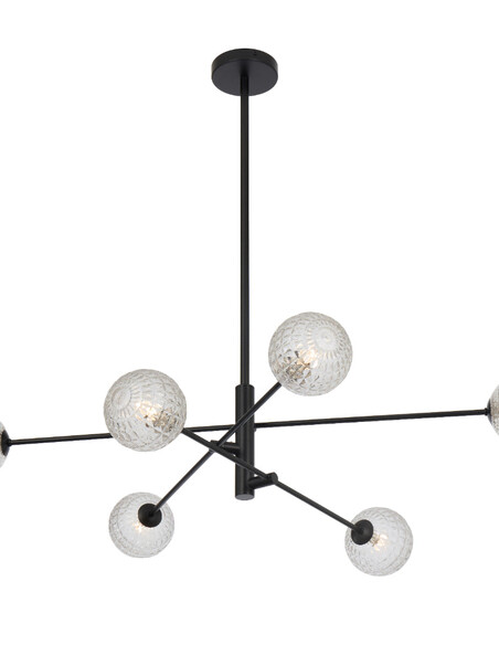 GASTON PE6-BKSMT - GASTON 6 LIGHT PENDANT BLACK - GASTON PE6-BKSMT