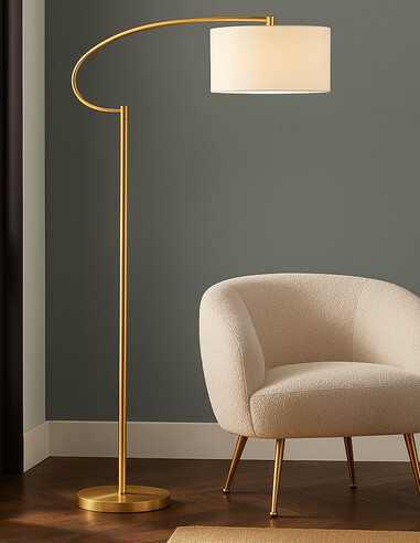 LAINE FL-AGIV - LAINE FLOOR LAMP - ANTIQUE GOLDLAINE FL-AGIV