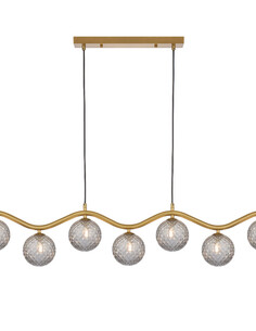 ORTON PE7-AGOM - ORTON 7 LIGHT PENDANT ANTIQUE GOLD - Opal ORTON PE7-AGOM
