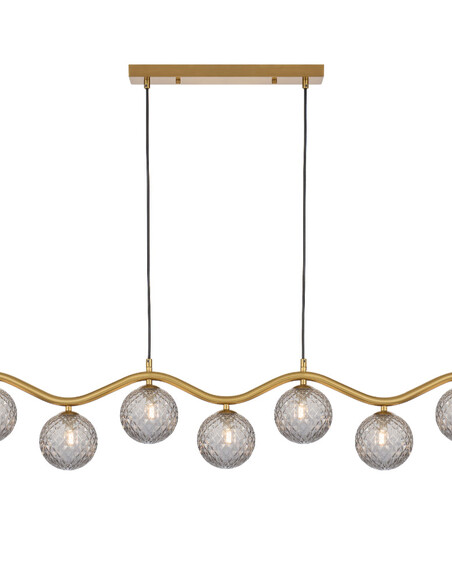 ORTON PE7-AGOM - ORTON 7 LIGHT PENDANT ANTIQUE GOLD - Opal Matt