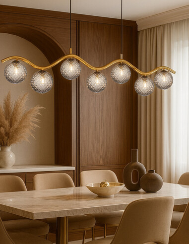 ORTON PE7-AGOM - ORTON 7 LIGHT PENDANT ANTIQUE ORTON PE7-AGOM