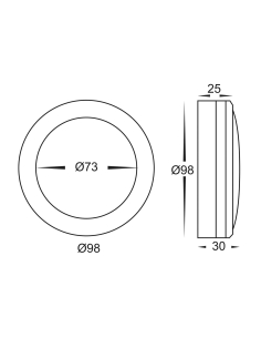 Surface Mounted Step Light Open Face BlackHV2960W-BLK-240V 2