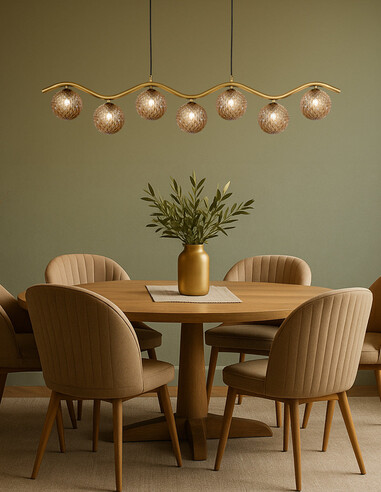 ORTON PE7-AGOM - ORTON 7 LIGHT PENDANT ANTIQUE ORTON PE7-AGOM