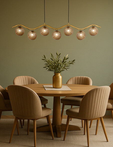 ORTON PE7-AGOM - ORTON 7 LIGHT PENDANT ANTIQUE ORTON PE7-AGOM