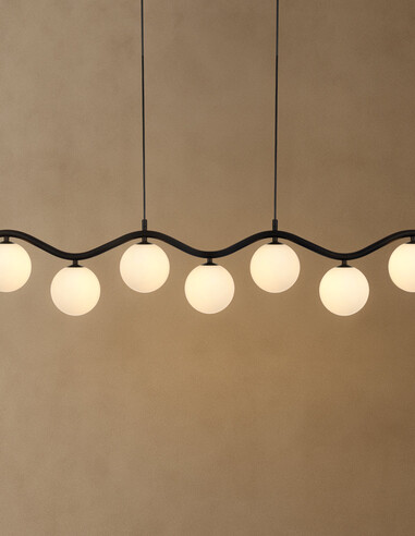 ORTON PE7-BKFRT - ORTON 7 LIGHT PENDANT BLACK - ORTON PE7-BKFRT