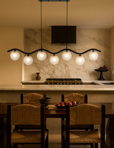 ORTON PE7-BKFRT - ORTON 7 LIGHT PENDANT BLACK - ORTON PE7-BKFRT