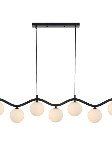 ORTON PE7-BKSMT - ORTON 7 LIGHT PENDANT BLACK - Smoke Tear