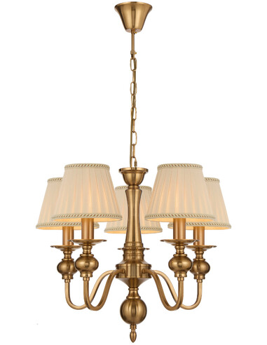 SIEDEL PE05SH-CP - SIEDEL 5 LIGHT PENDANT W/SHADE