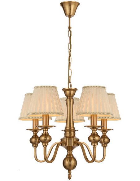 SIEDEL PE05SH-CP - SIEDEL 5 LIGHT PENDANT W/SHADE
