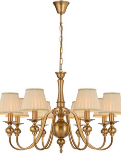 SIEDEL PE08SH-CP - SIEDEL 8 LIGHT PENDANT W/SHADESIEDEL PE08SH-CP