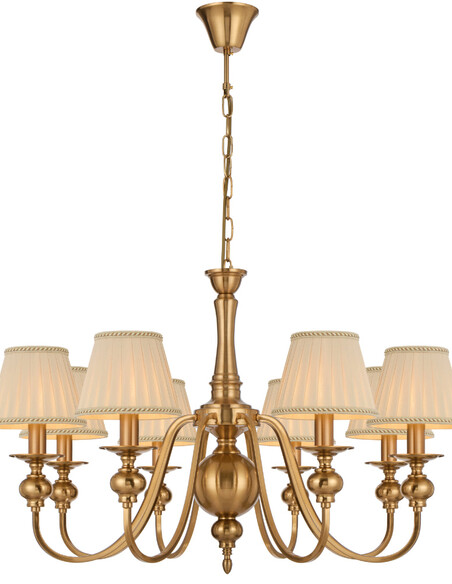SIEDEL PE08SH-CP - SIEDEL 8 LIGHT PENDANT W/SHADE