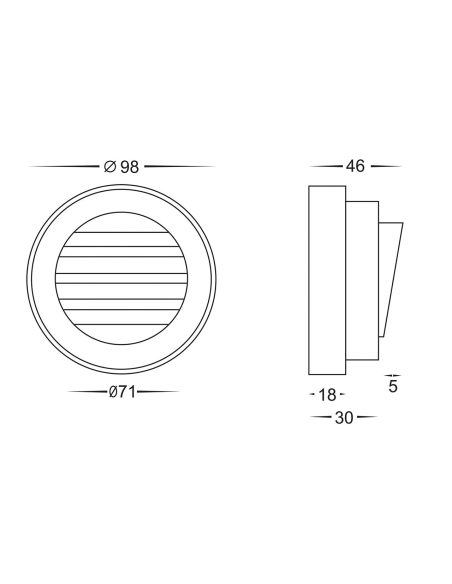 HV2925T-12V - Pinta Black Louvered Step LightsHV2925T-12V