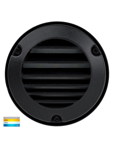 HV2925T-12V - Pinta Black Louvered Step LightsHV2925T-12V