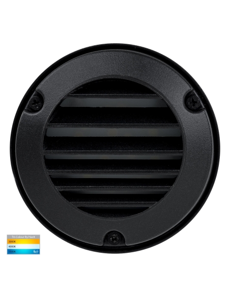 HV2925T-12V - Pinta Black Louvered Step Lights