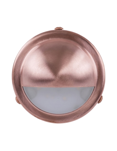 Surface Mounted Step Light with Large Eyelid Copper Face
