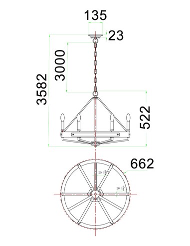 FUNALE4 - Interior Candelabra Natural Wood / Oak FUNALE4