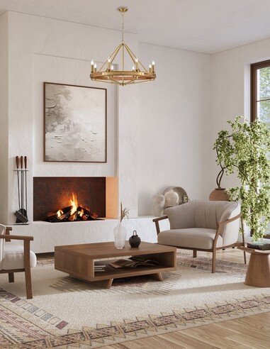 FUNALE5 - Interior Candelabra Natural Wood / Oak FUNALE5
