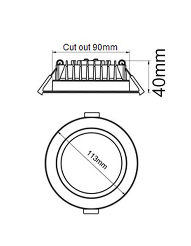 GALTRI02A - LED Dimmable Tri-CCT Fixed White GALTRI02A