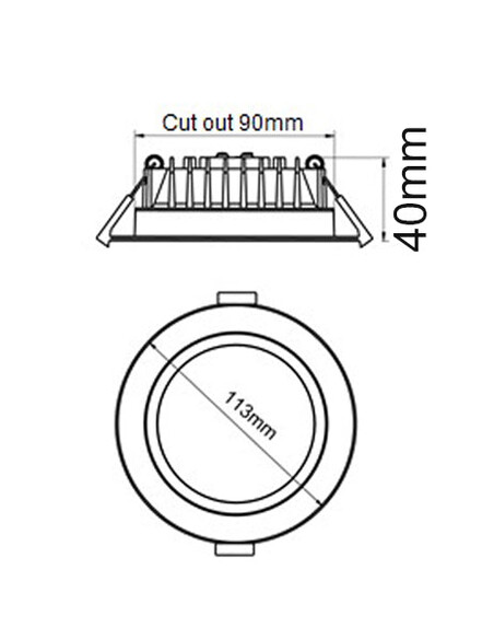 GALTRI02A - LED Dimmable Tri-CCT Fixed White GALTRI02A