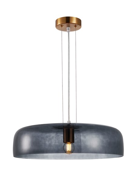 GELATINA2 - Interior Dome Glass with Brass Highlight Pendant Lights