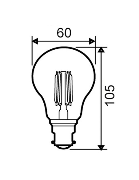 GLS36D - GLS LED Filament Dimmable Globes Frosted GLS36D