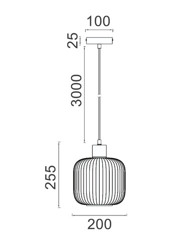 GOMITAS2 - Interior Translucent Glass Shade with GOMITAS2