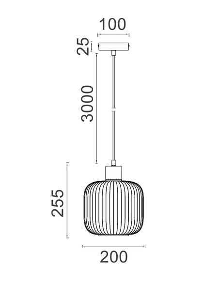 GOMITAS2 - Interior Translucent Glass Shade with GOMITAS2