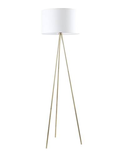 JAMBES-F2 - Drum Shade with Antique Brass Tripod JAMBES-F2