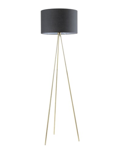 JAMBES-F2 - Drum Shade with Antique Brass Tripod JAMBES-F2