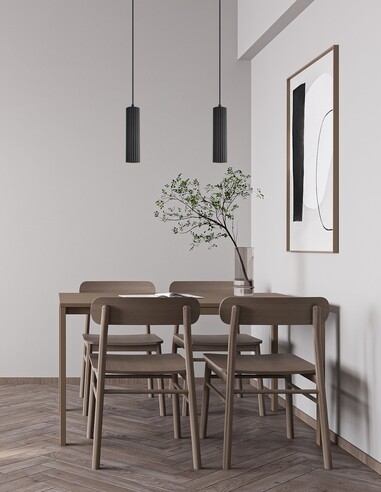 KOLONNE1 - Interior GU10 Ribbed Cylinder Pendant KOLONNE1