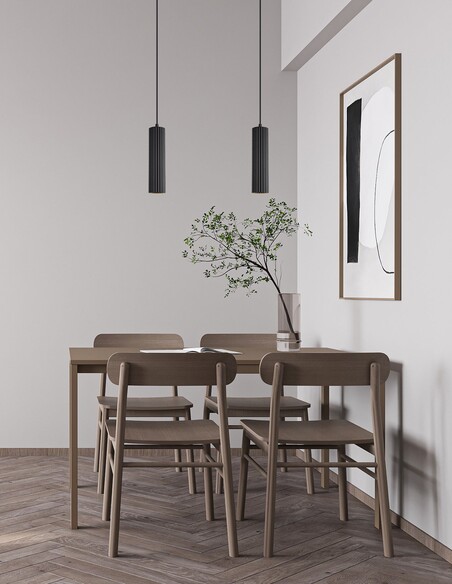 KOLONNE1 - Interior GU10 Ribbed Cylinder Pendant KOLONNE1