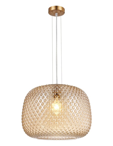 LABU1 - Interior Dome Glass with Segments Pendant Lights - Clear