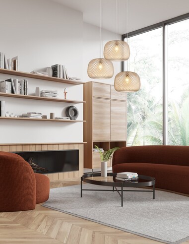 LABU1 - Interior Dome Glass with Segments Pendant LABU1