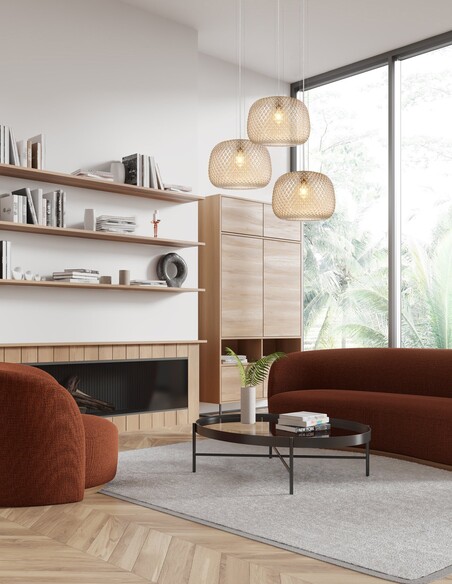 LABU1 - Interior Dome Glass with Segments Pendant LABU1