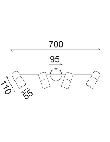LENGAN4W - Interior Four Heads Adjustable Round LENGAN4W