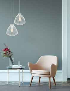 MANU1 - Modern Interior Cone (Concave) Wire Cage Pendant MANU1 2