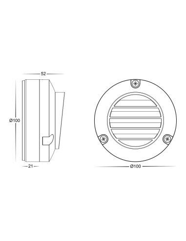 HV2905T-12V - Surface Mounted Step Light with HV2905T-12V