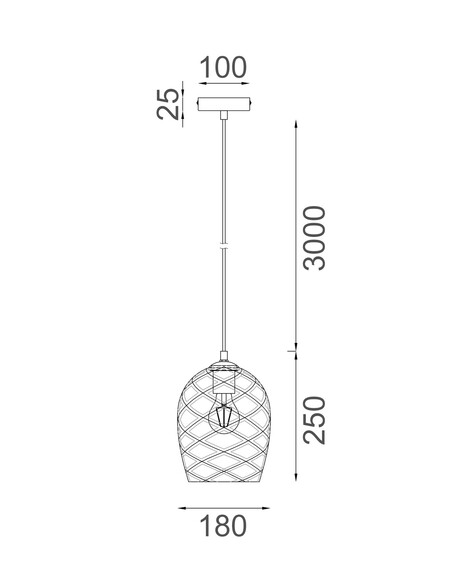 NETA4 - Interior Wine Glass Shade Segmented NETA4