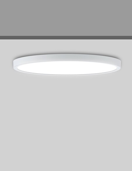 OYSTRI2 - LED Slim Tri-CCT Dimmable Oyster Lights IP54 IK03 - Diameter 400mm